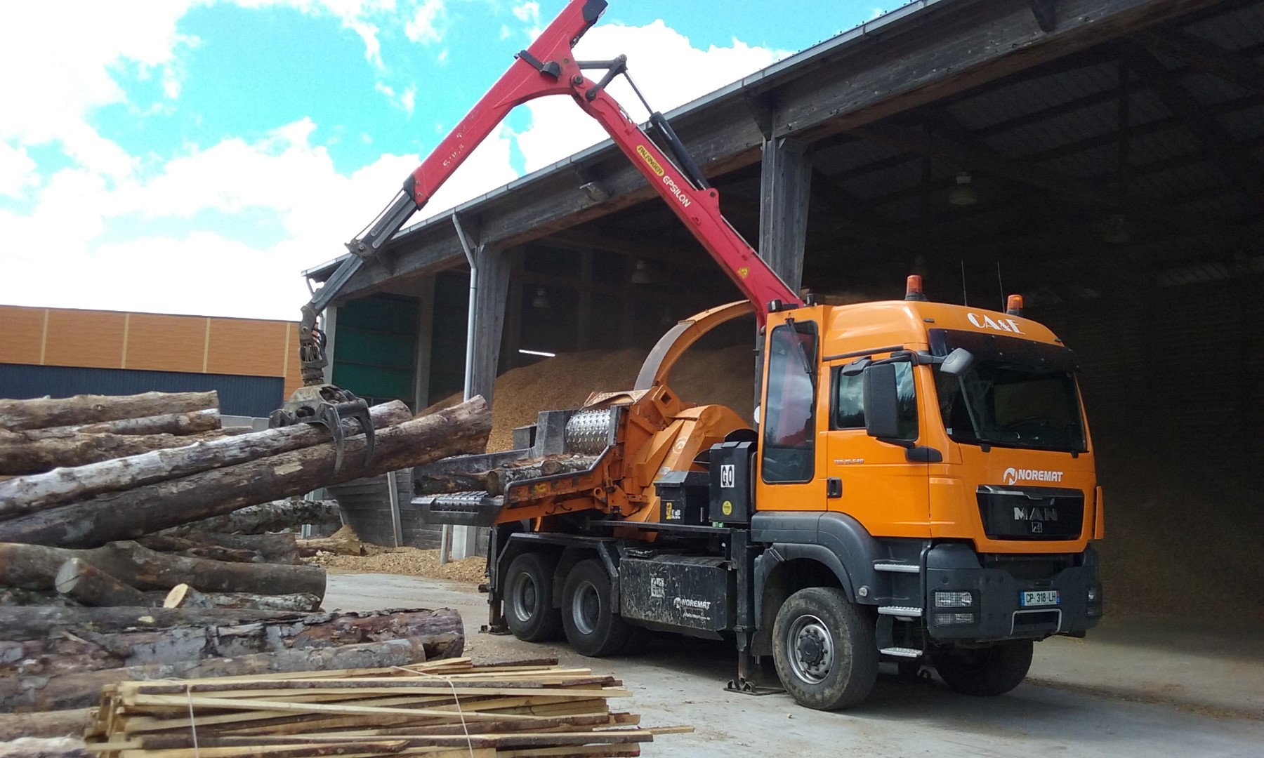 Déchiqueteuse sur camion Valormax Noremat Jenz 24